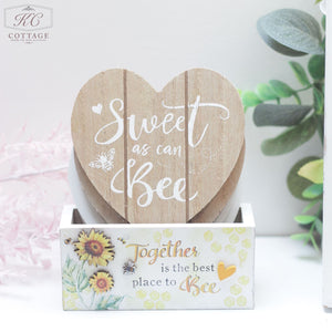 Bee Happy Coasters Set of 4