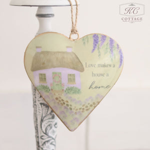 Cottage Metal Hanging Hearts
