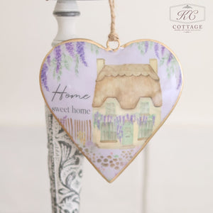 Cottage Metal Hanging Hearts