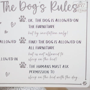 Cat & Dogs House Rules Sign