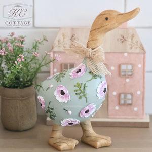 Floral Standing Duck Ornaments
