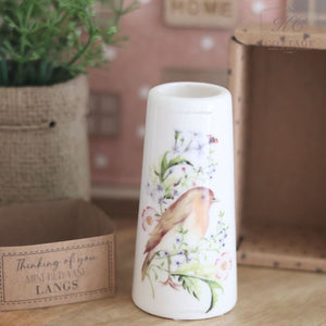 Mini Stoneware Birds Vase