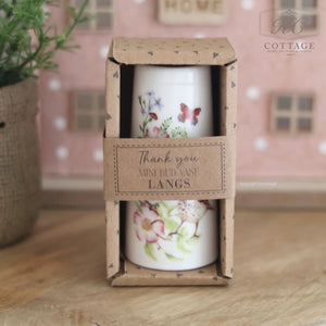 Mini Stoneware Birds Vase
