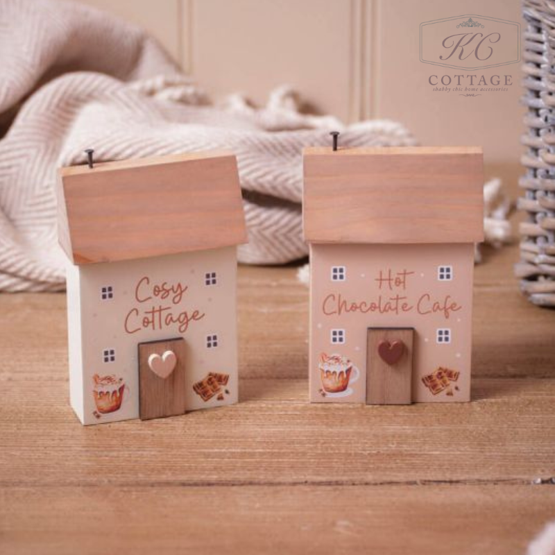 Autumn Cosy Time Hot Chocolate Wooden Houses
