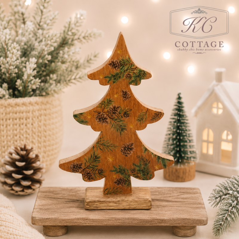 Christmas Mango Wooden standing Christmas Tree Ornament