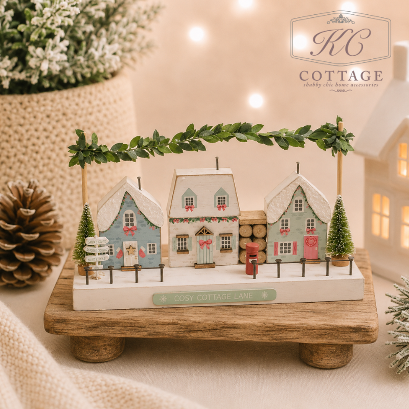Christmas Cosy Cottage Lane Wooden Houses Ornament