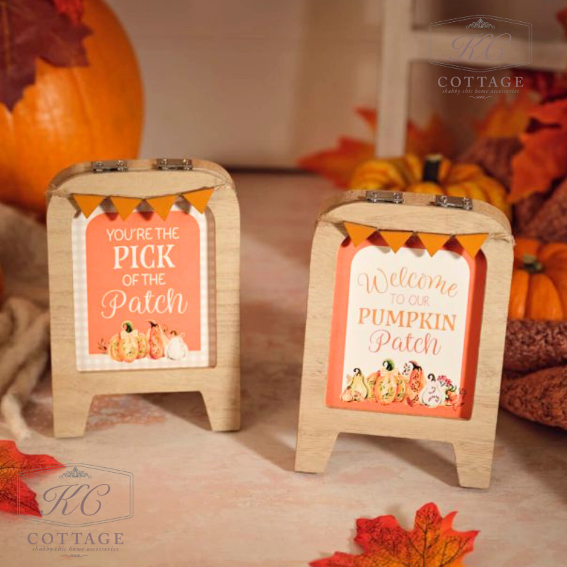 Autumn Pumpkin Harvest Mini A Frame Signs