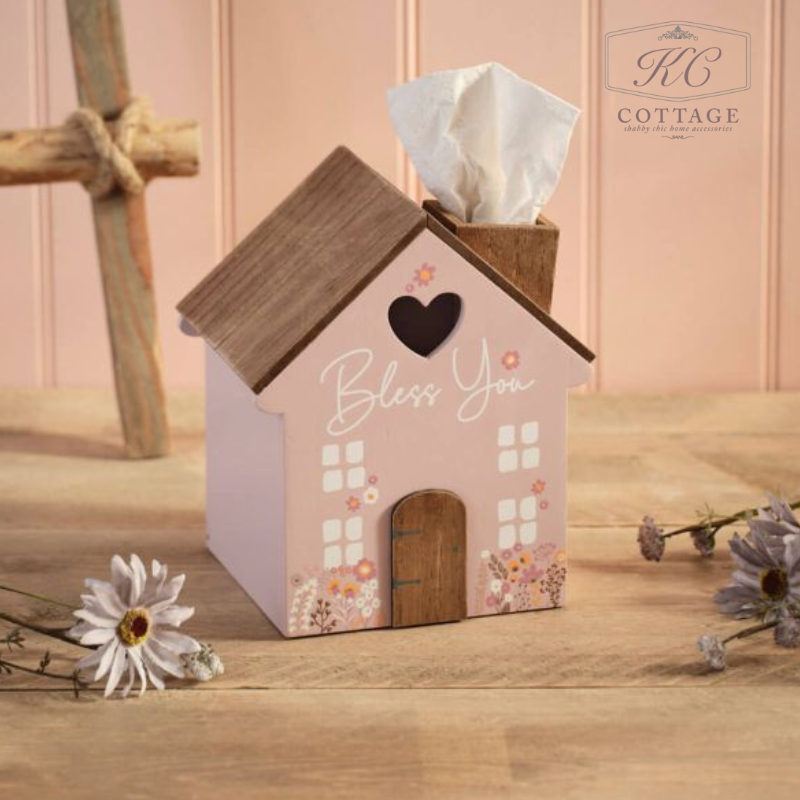 Floral Bless You Pink Tissue House