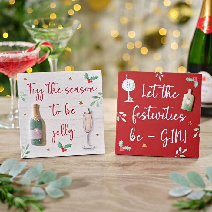 Christmas Cheer Pebble Signs