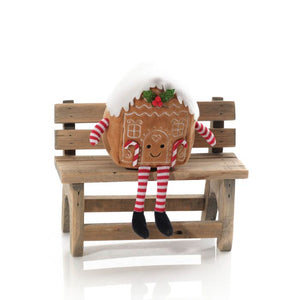 Christmas Gingerbread House Fabric Shelf Sitter