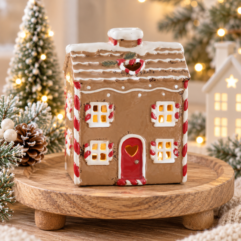 Christmas Gingerbread Tea-light House
