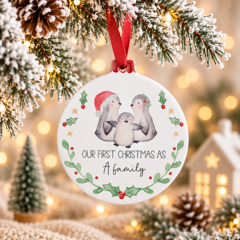 Christmas Ceramic Baby 1st Christmas Hanger