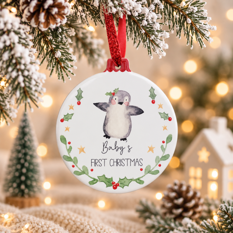 Christmas Ceramic Baby 1st Christmas Hanger