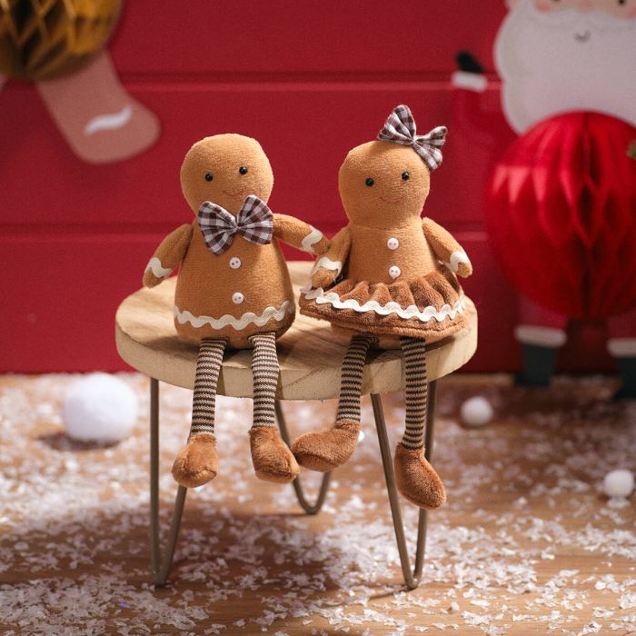Christmas Cute Plushy Gingerbread Man and Woman