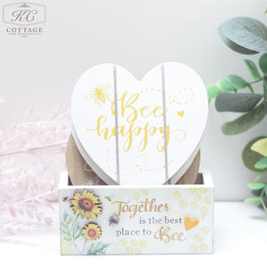Bee Happy Coasters Set of 4