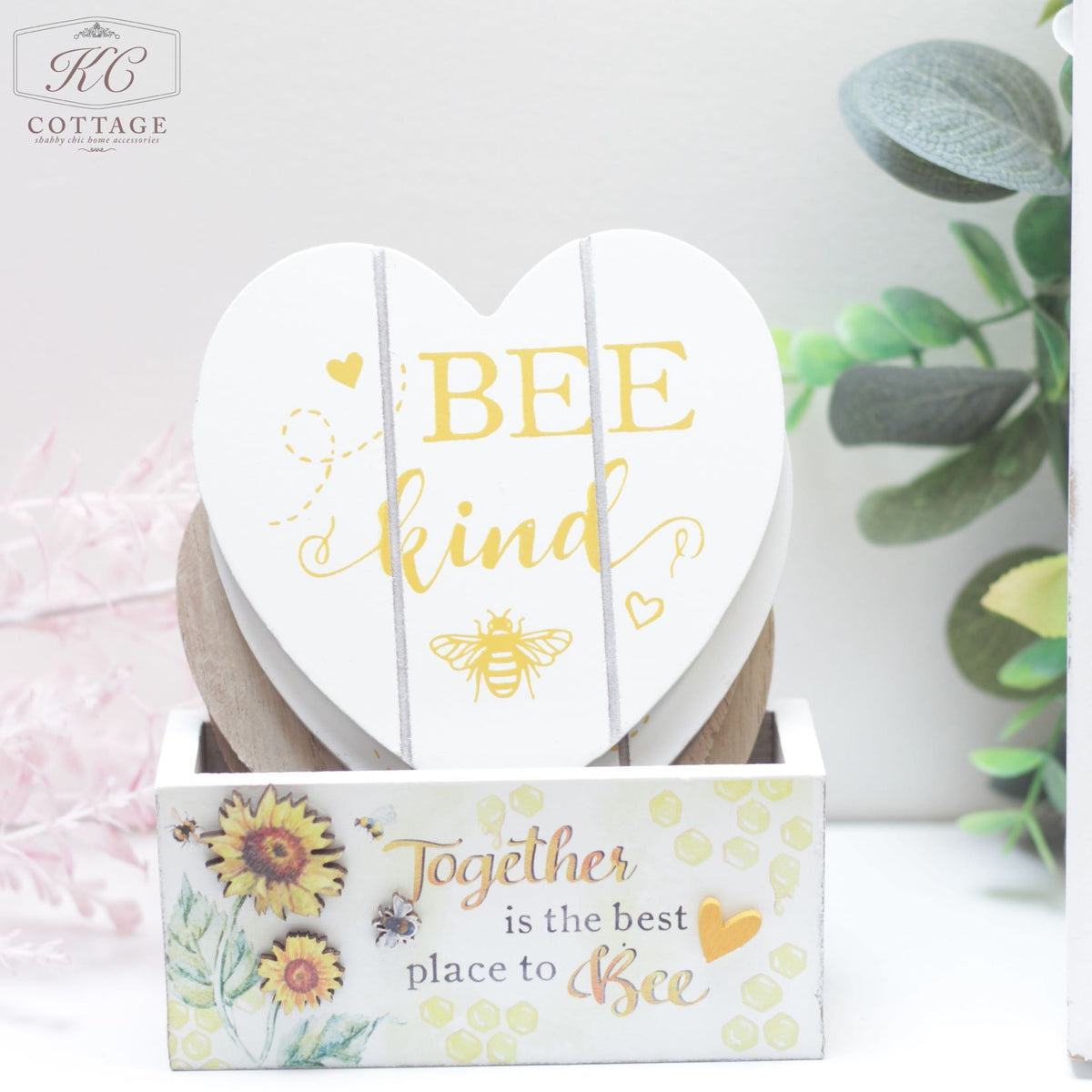 Bee Happy Coasters Set of 4