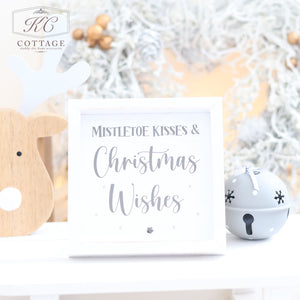 Mistletoe kisses and Christmas Wishes Sign