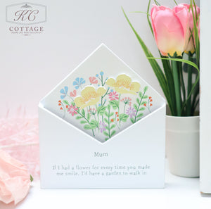 Wooden Floral Envelope Flower Boxes