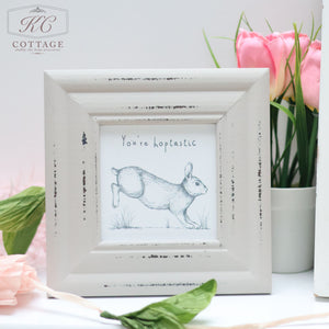 Shabby Chic Style Framed Illustrations - You're Hoptastic