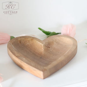 Natural Wooden Heart Dish