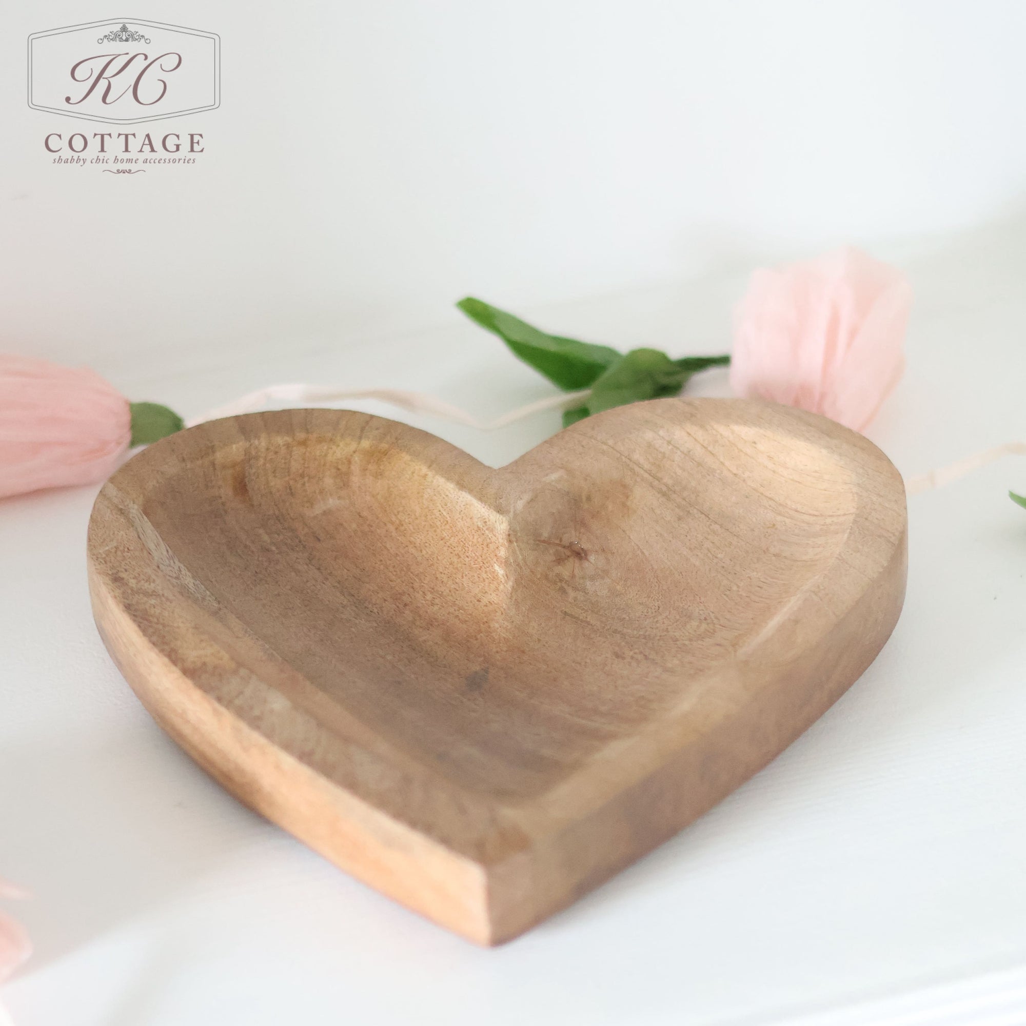 Natural Wooden Heart Dish