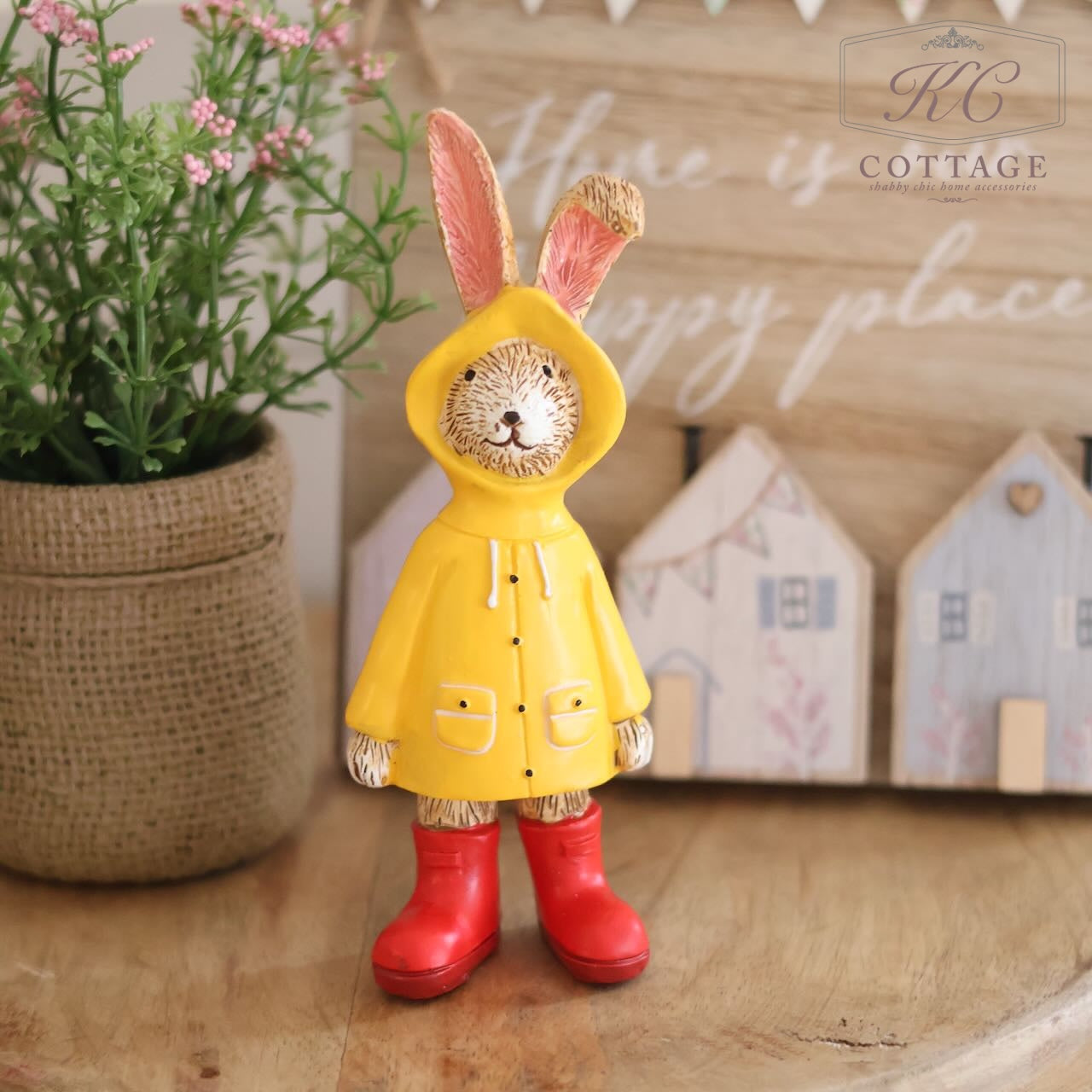 Standing Bunny in Raincoat Ornament