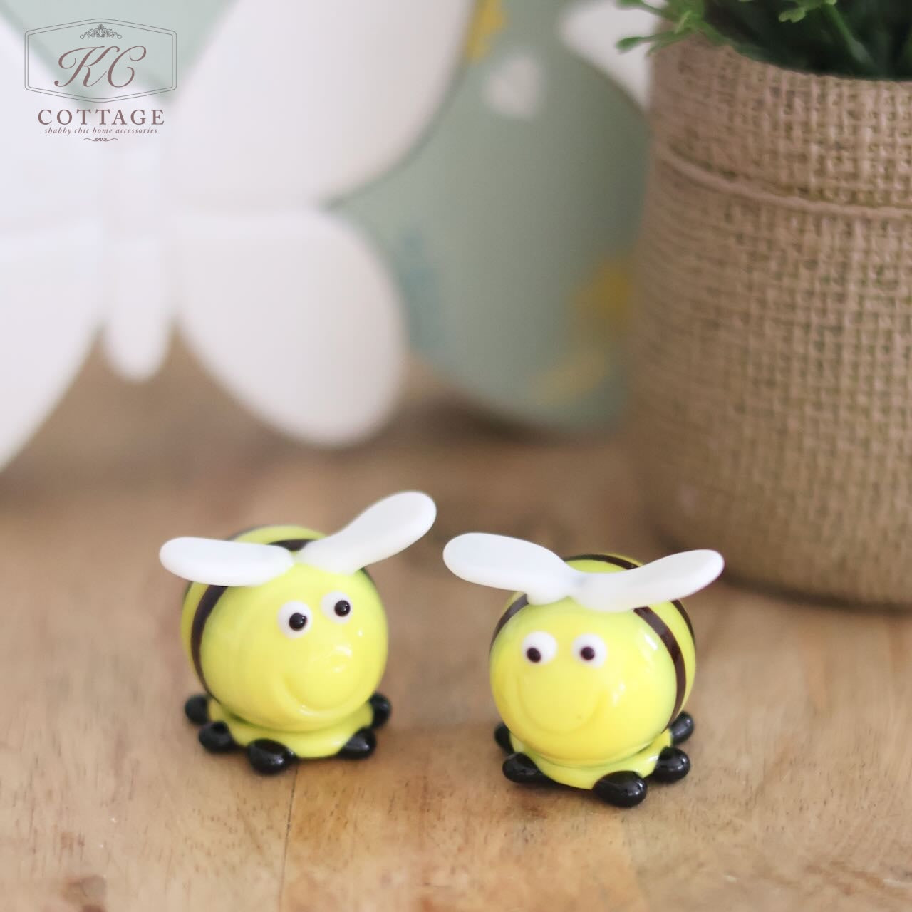 Small Glass Bee with Bright Eyes Ornament
