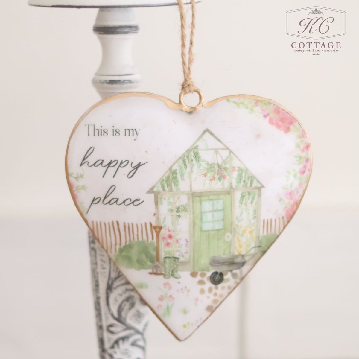 Cottage Metal Hanging Hearts