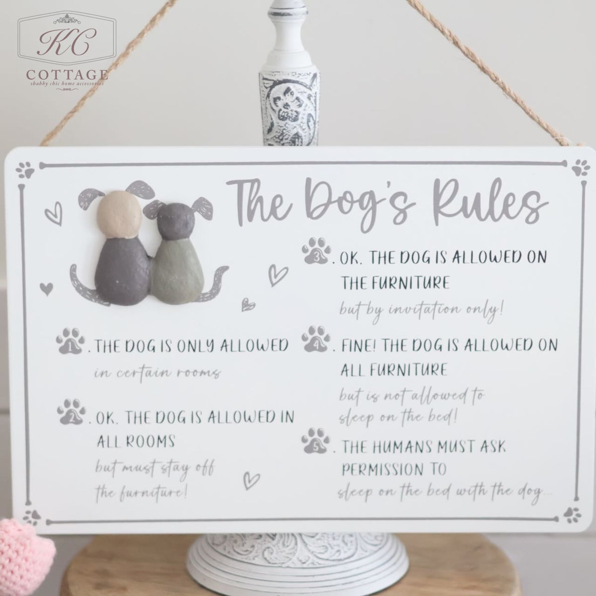 Cat & Dogs House Rules Sign