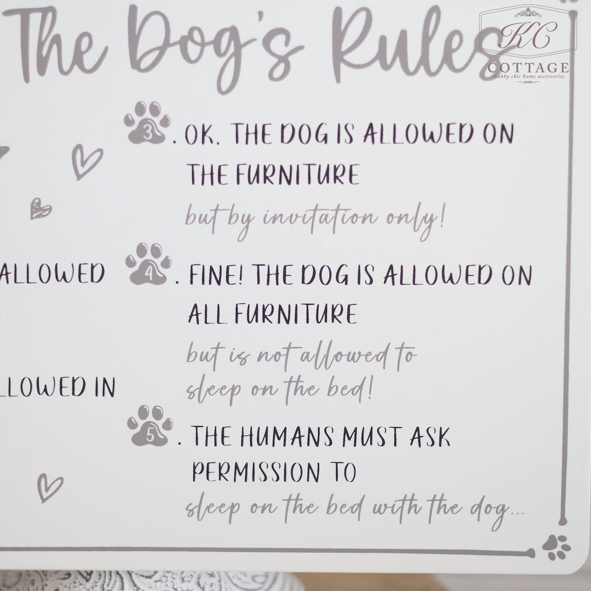 Cat & Dogs House Rules Sign