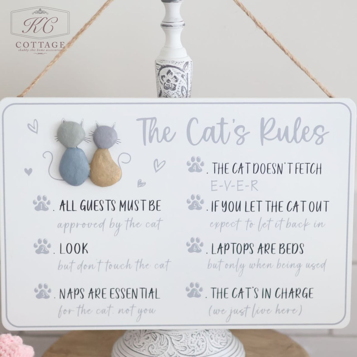 Cat & Dogs House Rules Sign