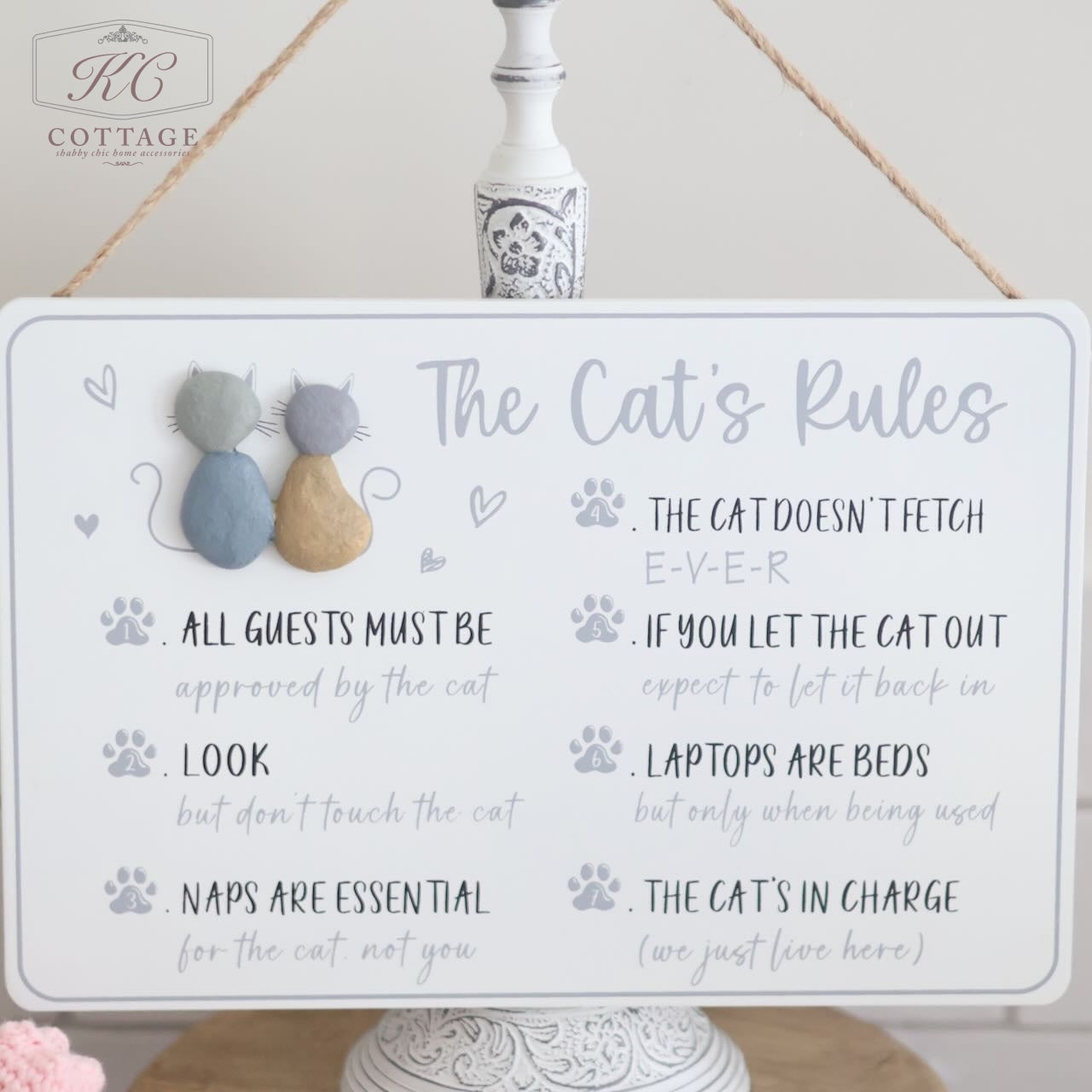 Cat & Dogs House Rules Sign