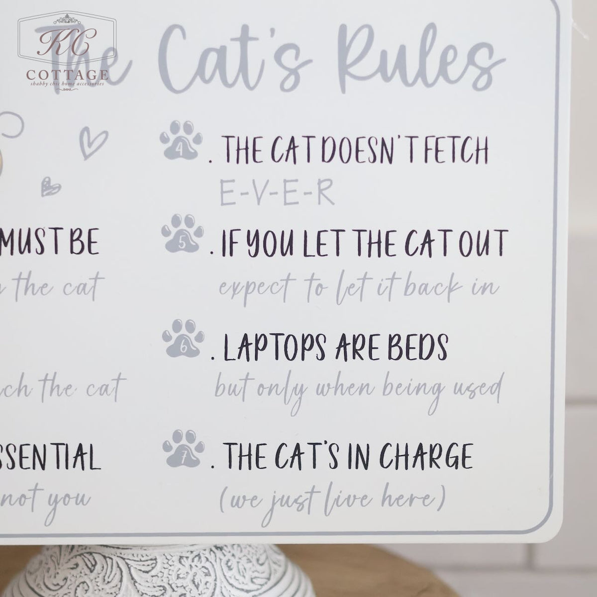 Cat & Dogs House Rules Sign