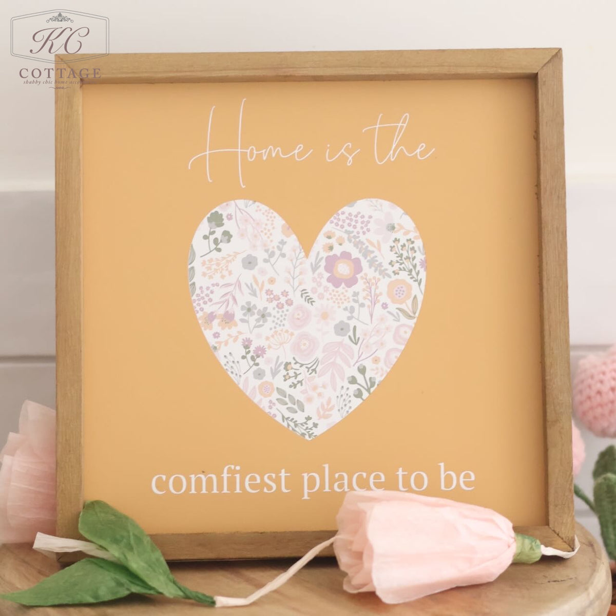 Wooden Frame Floral Signs with Sentiments