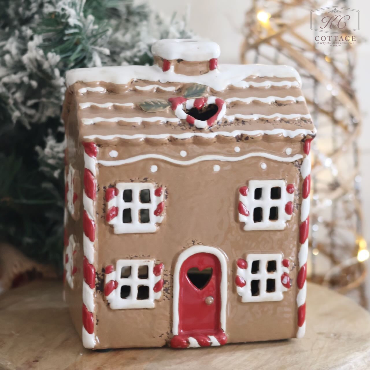 Christmas Gingerbread Tea-light House