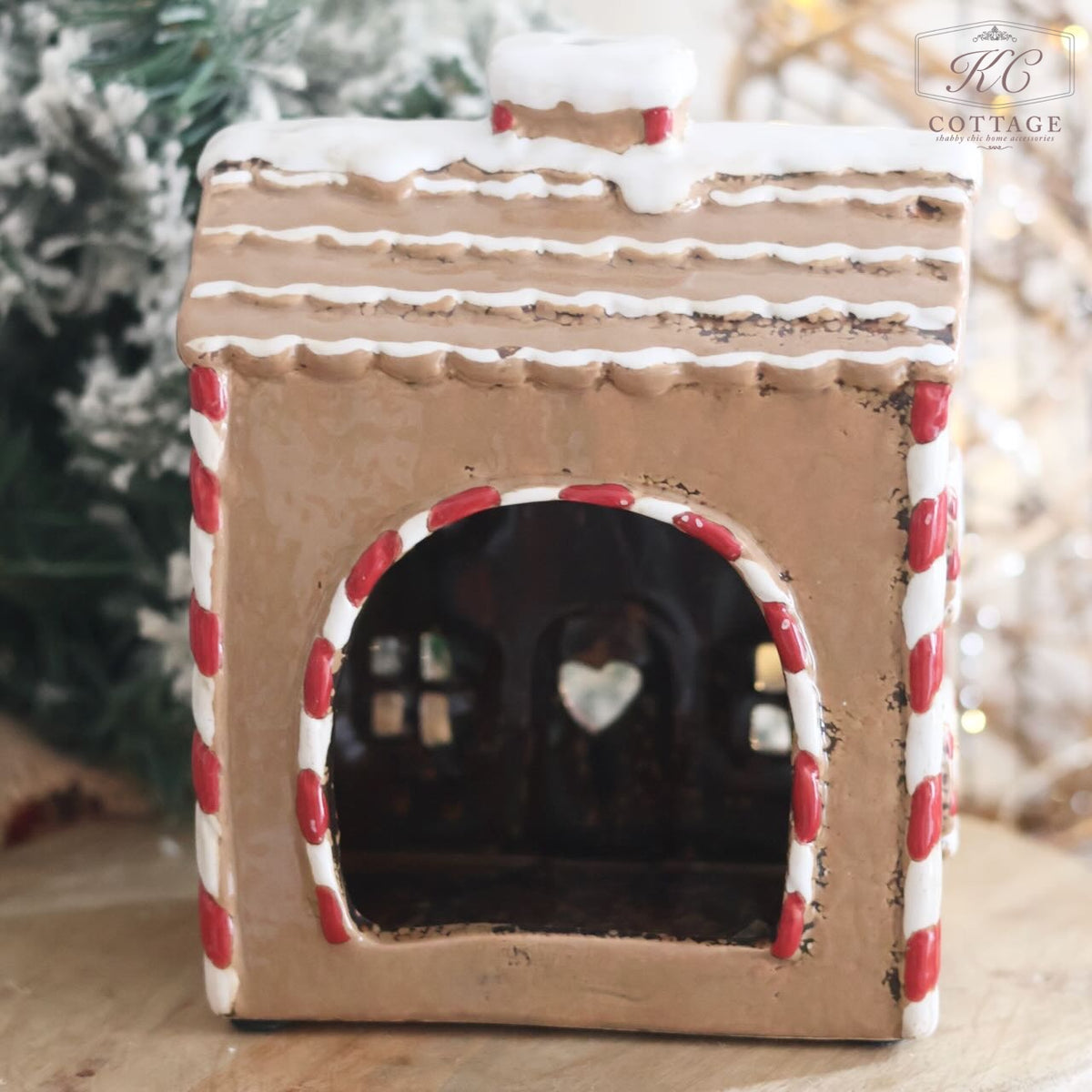 Christmas Gingerbread Tea-light House