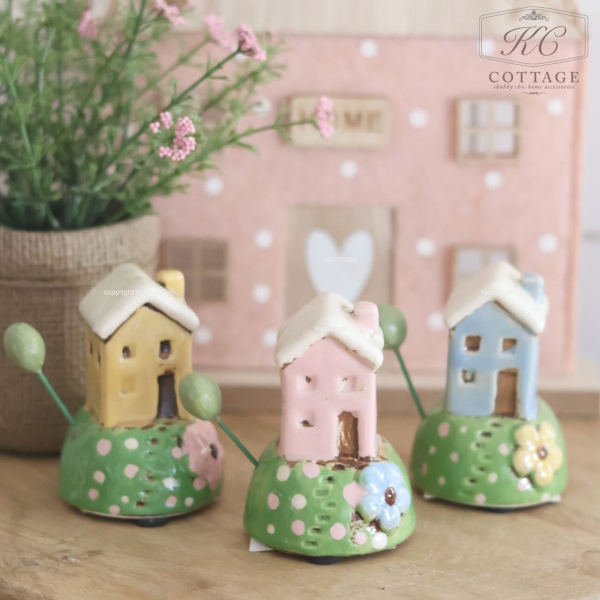 Stoneware House On A Hill With Embossed Details Ornament