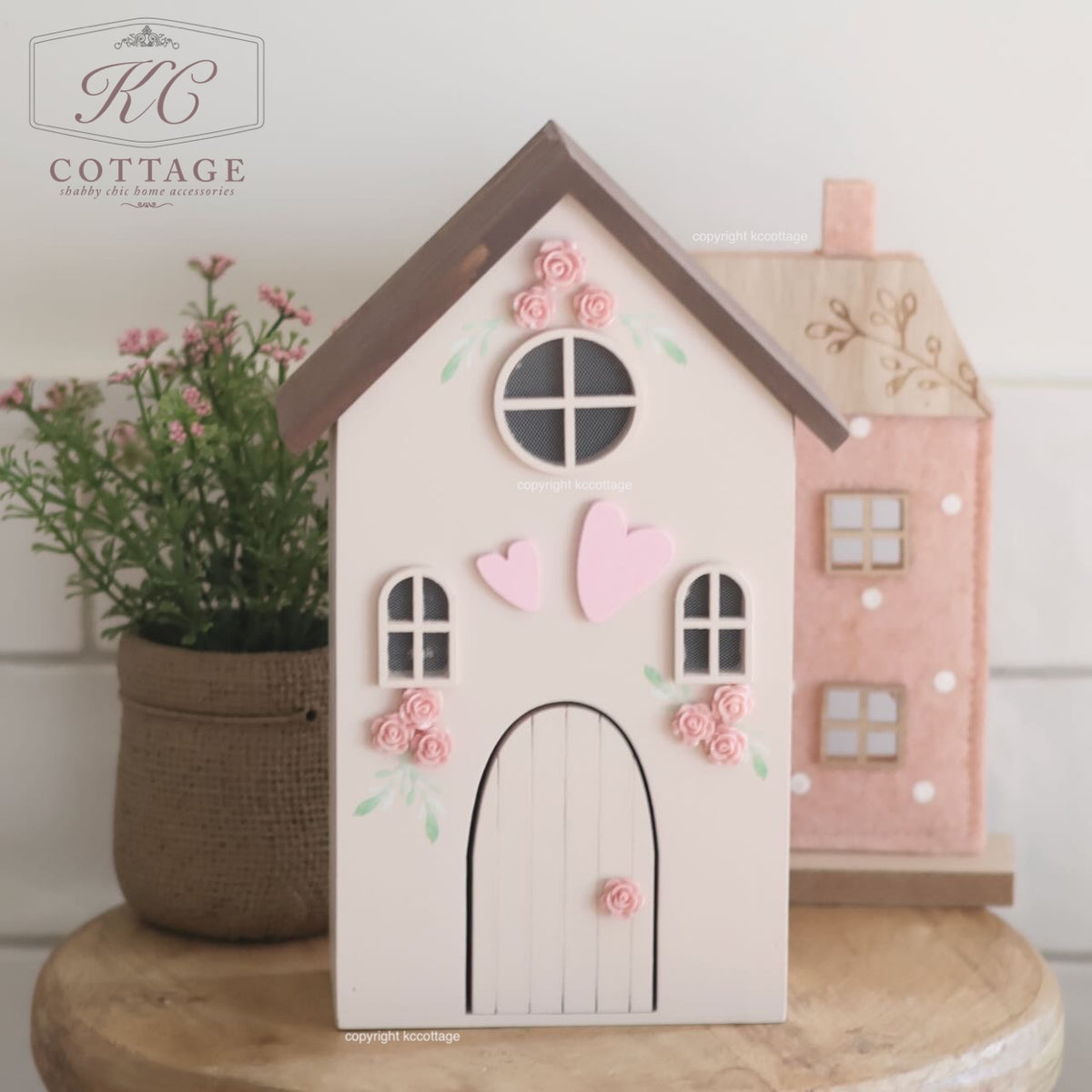 Wooden Cottage Garden Light-up House