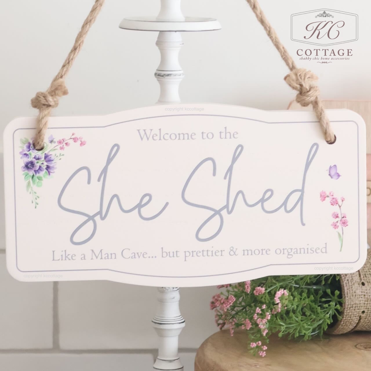 She Shed Chunky Wooden Plaque