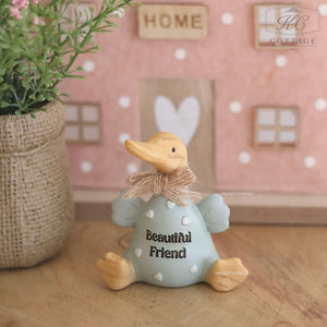 Sitting Ducks with Heart Embossed Ornaments
