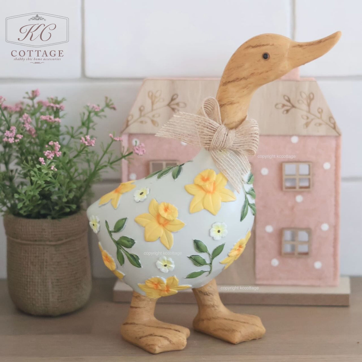 Floral Standing Duck Ornaments