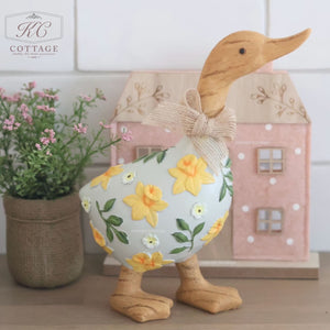 Floral Standing Duck Ornaments