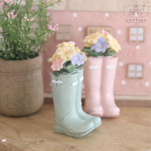 Floral Wellington Boots Ornaments