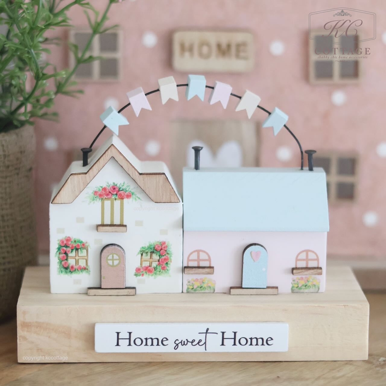 Home Sweet Home Cottage Wooden House Ornament