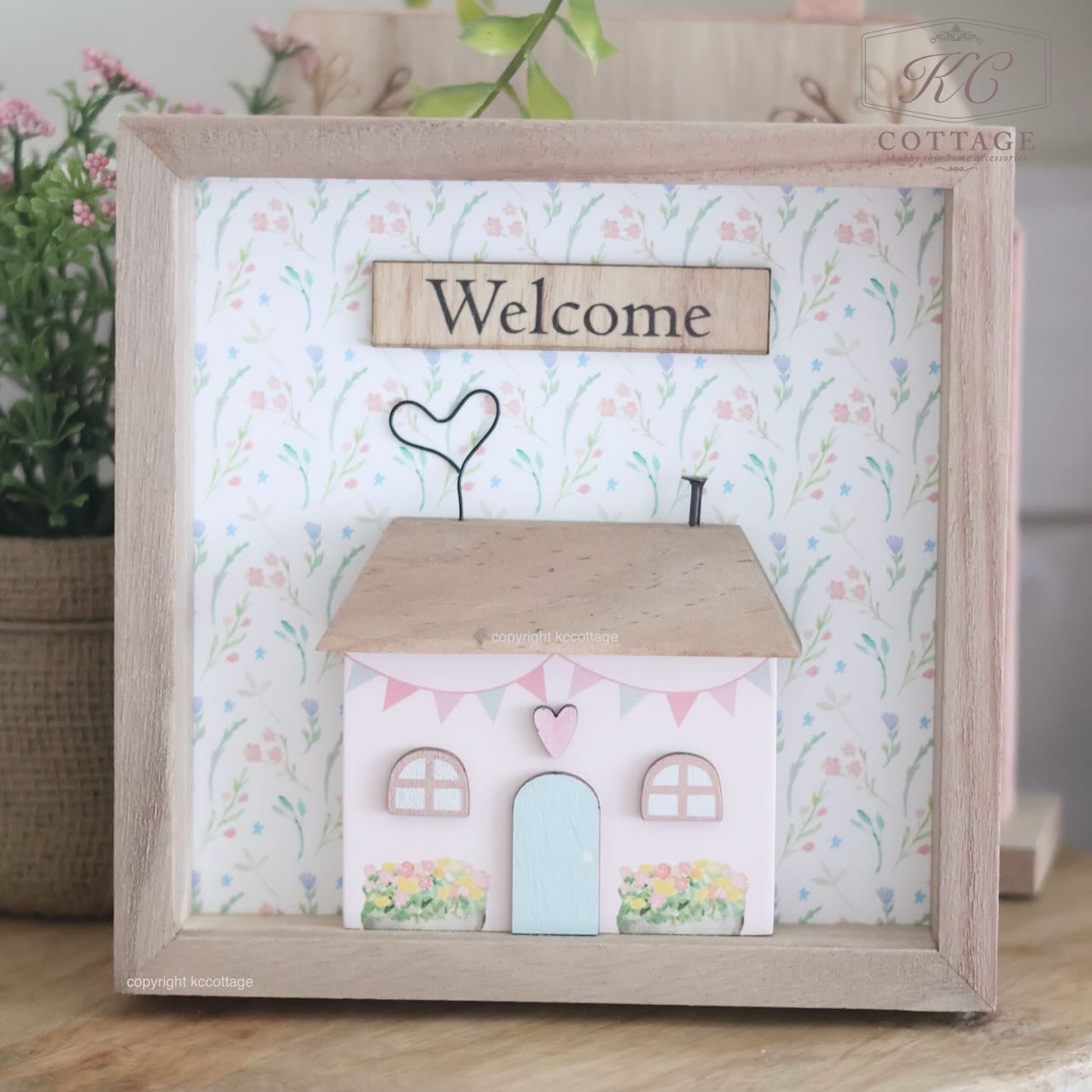 Welcome Cottage Garden Floral Sign