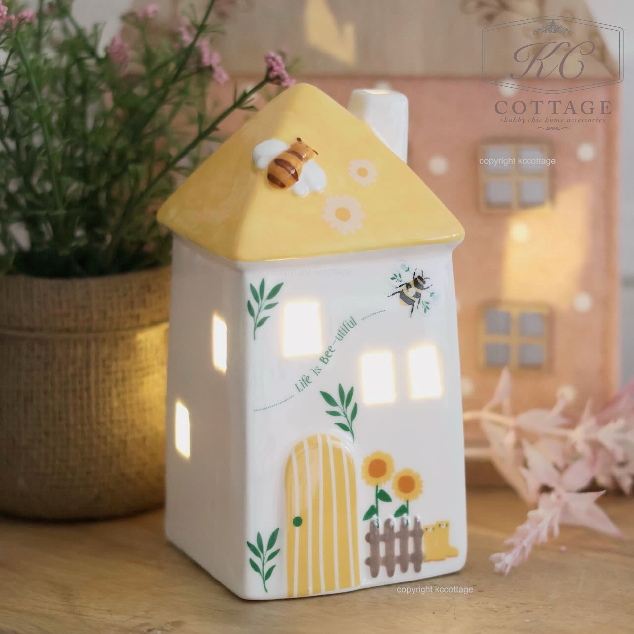 Stoneware Light-Up Life Is Bee-utiful House