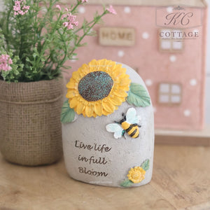 Sunflower and Bee Resin Block