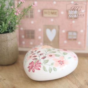 Vintage Style Floral Heart Ornament