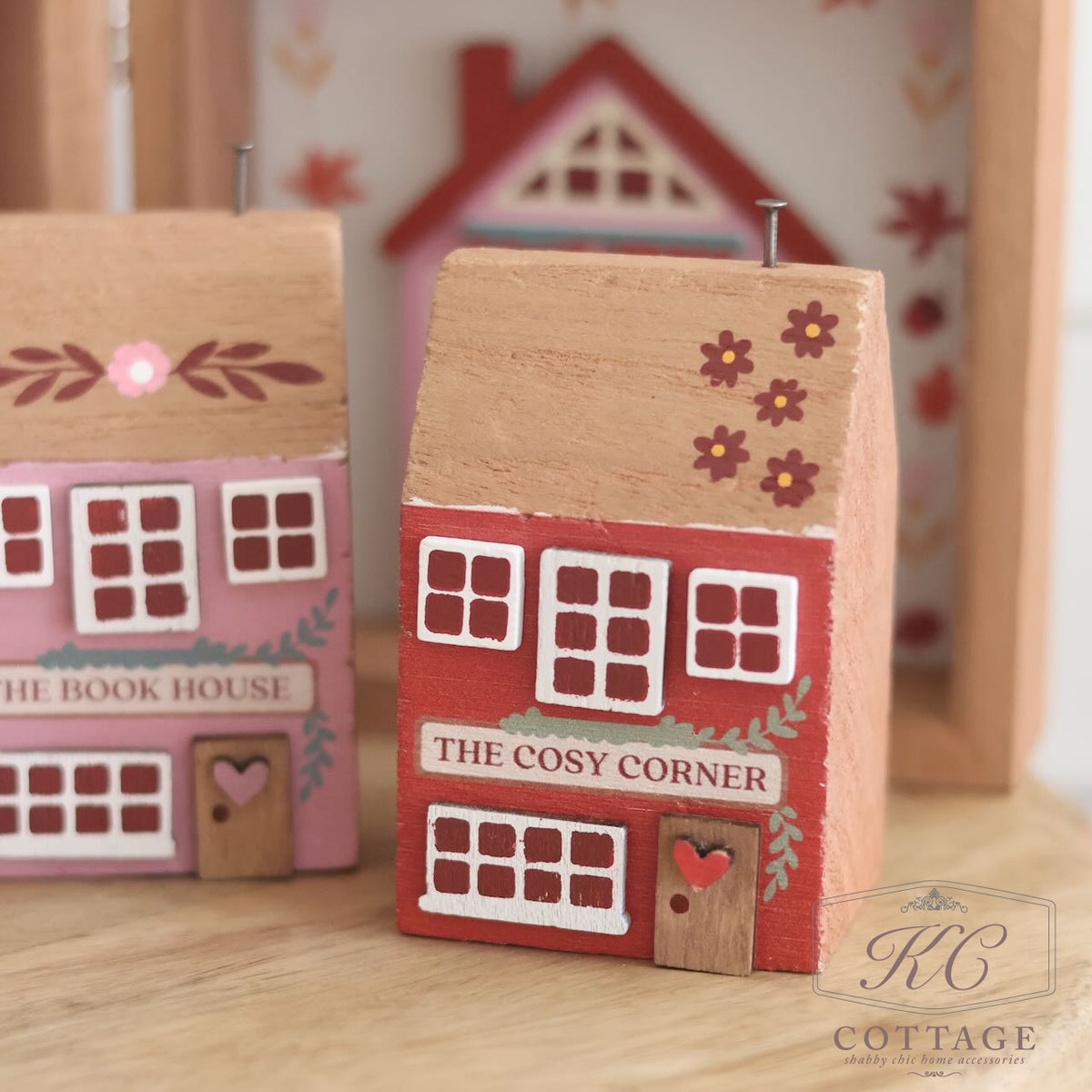 Cosy Book Club Wooden Houses Set of Three