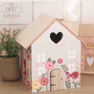 Full Floral Tissue Holder House